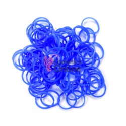 Elastice pentru codite de par, set 70 bucati RT Albastru inchis